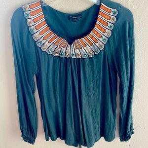 Fall trendy embroidered long sleeve